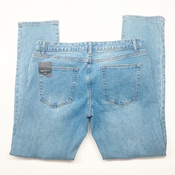 NEW Forever 21 Men distressed skinny denim jeans - Picture 5 of 8